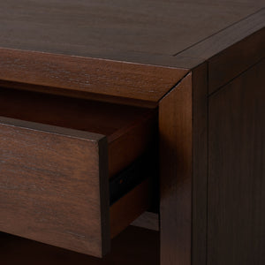 Ariella 1 Drawer Wood Nightstand Brown