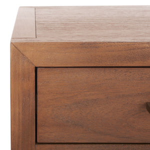 Ariella 1 Drawer Wood Nightstand Brown