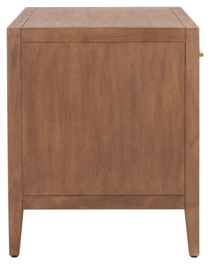 Ariella 1 Drawer Wood Nightstand Brown
