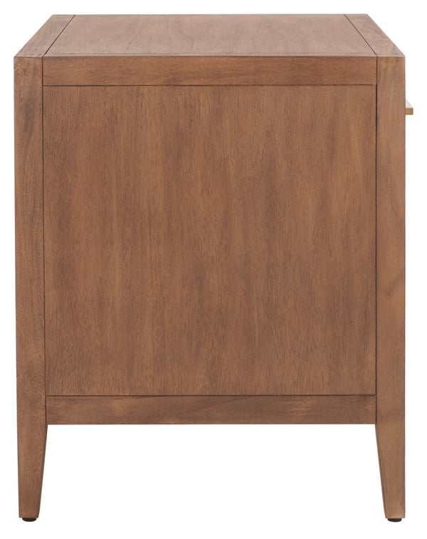 Ariella 1 Drawer Wood Nightstand Brown
