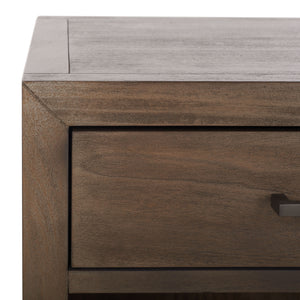 Ariella 1 Drawer Wood Nightstand Light Brown