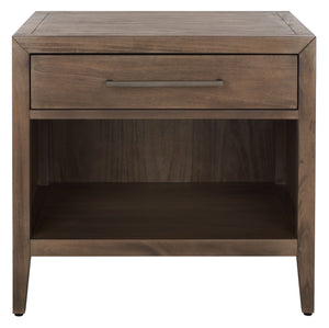 Ariella 1 Drawer Wood Nightstand Light Brown
