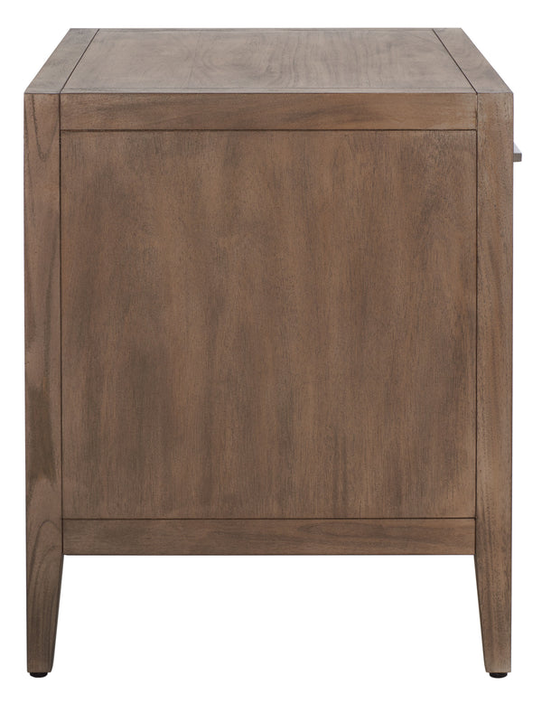 Ariella 1 Drawer Wood Nightstand Light Brown