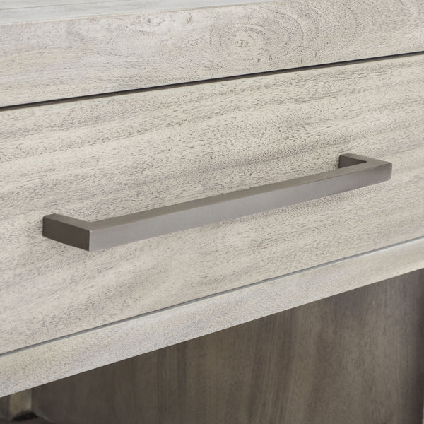 Ariella 1 Drawer Wood Nightstand Light Grey