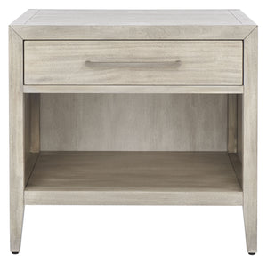Ariella 1 Drawer Wood Nightstand Light Grey