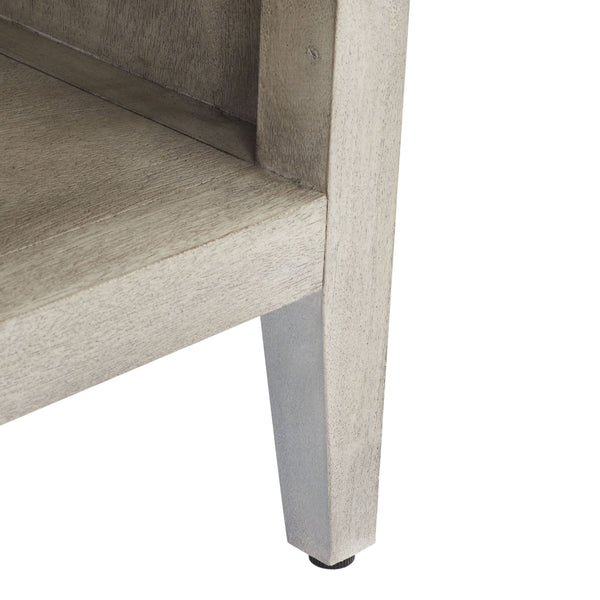 Ariella 1 Drawer Wood Nightstand Light Grey