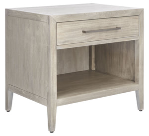 Ariella 1 Drawer Wood Nightstand Light Grey