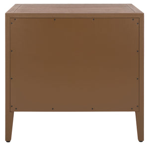 Ariella 3 Drawer Wood Nightstand Brown