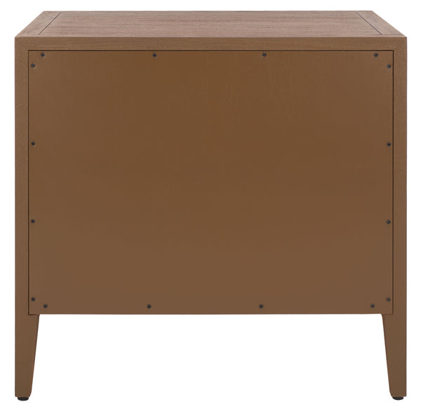 Ariella 3 Drawer Wood Nightstand Brown