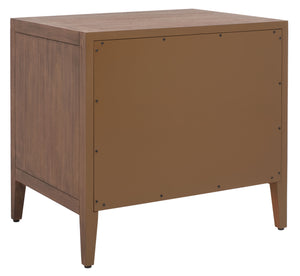 Ariella 3 Drawer Wood Nightstand Brown