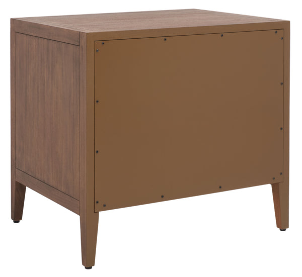Ariella 3 Drawer Wood Nightstand Brown