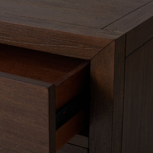 Ariella 3 Drawer Wood Nightstand Brown