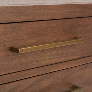 Ariella 3 Drawer Wood Nightstand Brown