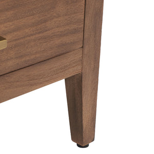 Ariella 3 Drawer Wood Nightstand Brown