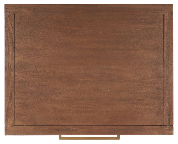 Ariella 3 Drawer Wood Nightstand Brown