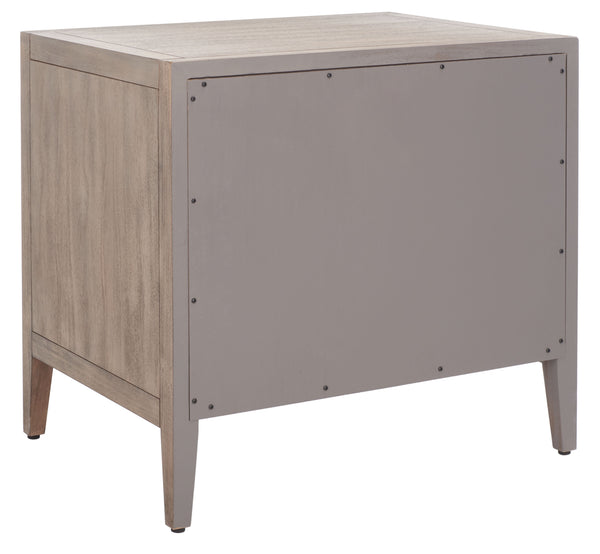 Ariella 3 Drawer Wood Nightstand Light Brown