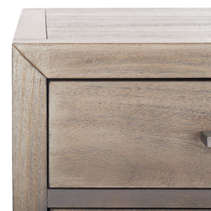 Ariella 3 Drawer Wood Nightstand Light Brown