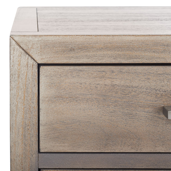 Ariella 3 Drawer Wood Nightstand Light Brown