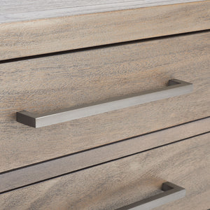 Ariella 3 Drawer Wood Nightstand Light Brown