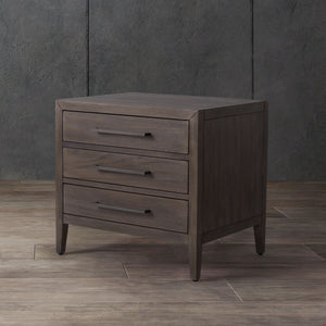 Ariella 3 Drawer Wood Nightstand Light Brown