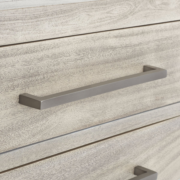 Ariella 3 Drawer Wood Nightstand Light Grey