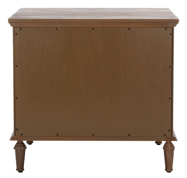 Lisabet 3 Drawer Wood Nightstand Brown