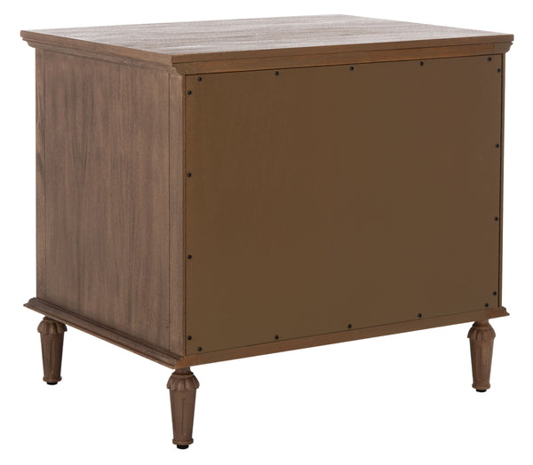 Lisabet 3 Drawer Wood Nightstand Brown