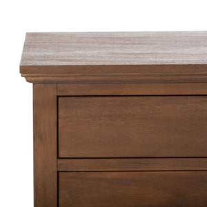 Lisabet 3 Drawer Wood Nightstand Brown