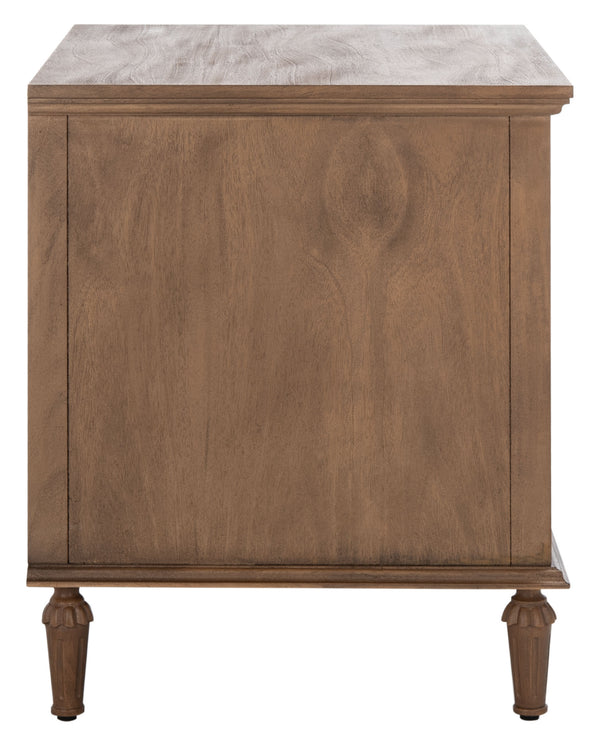 Lisabet 3 Drawer Wood Nightstand Brown