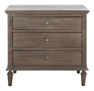 Lisabet 3 Drawer Wood Nightstand Light Brown