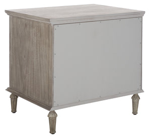 Lisabet 3 Drawer Wood Nightstand Light Grey