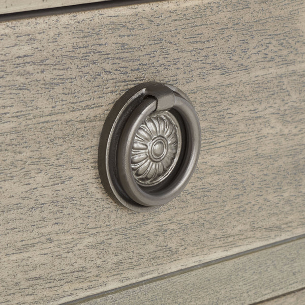 Lisabet 3 Drawer Wood Nightstand Light Grey