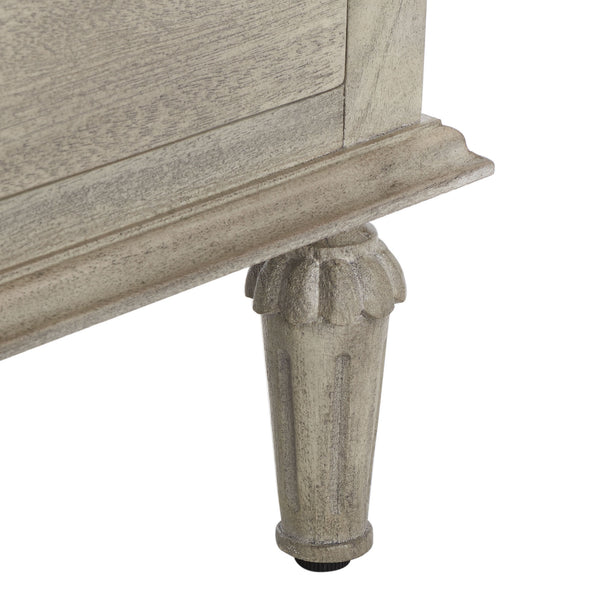 Lisabet 3 Drawer Wood Nightstand Light Grey