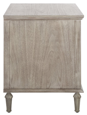 Lisabet 3 Drawer Wood Nightstand Light Grey