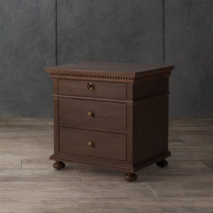 Allisyn 3 Drawer Wood Nightstand Brown