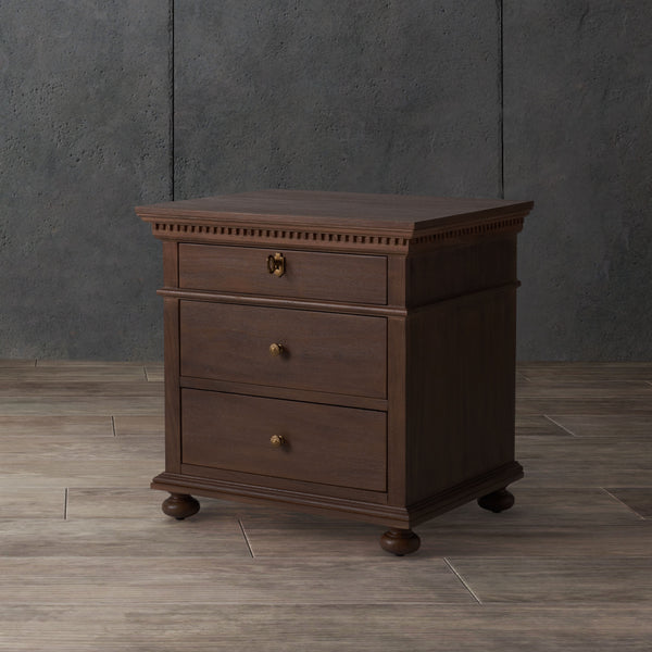 Allisyn 3 Drawer Wood Nightstand Brown