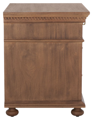 Allisyn 3 Drawer Wood Nightstand Brown