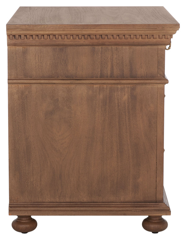 Allisyn 3 Drawer Wood Nightstand Brown