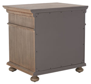 Allisyn 3 Drawer Wood Nightstand Light Brown