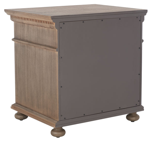 Allisyn 3 Drawer Wood Nightstand Light Brown