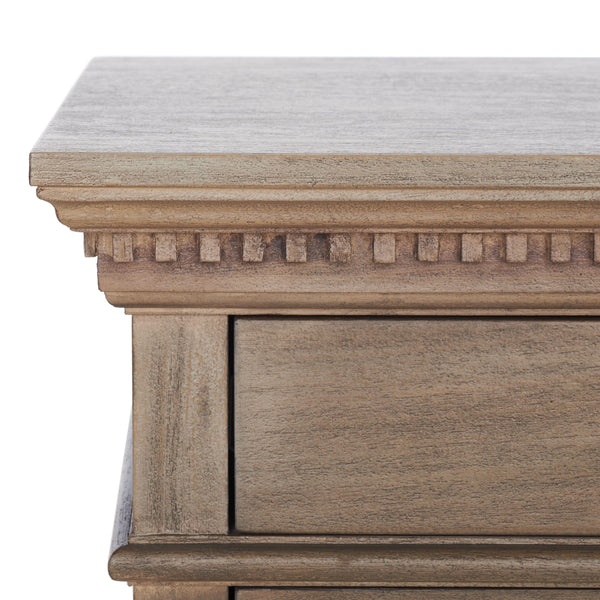 Allisyn 3 Drawer Wood Nightstand Light Brown