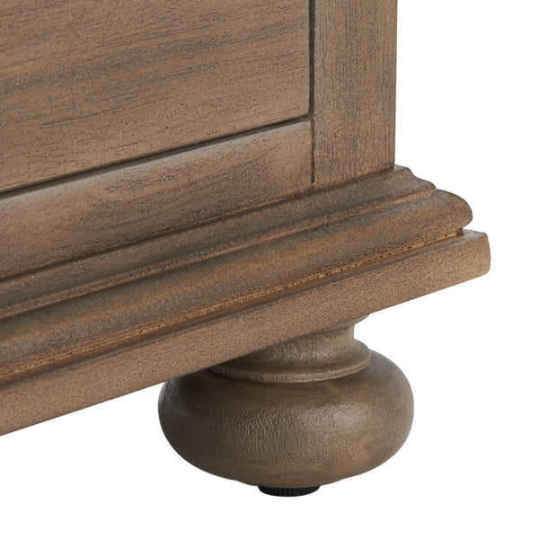 Allisyn 3 Drawer Wood Nightstand Light Brown