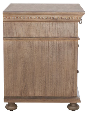Allisyn 3 Drawer Wood Nightstand Light Brown