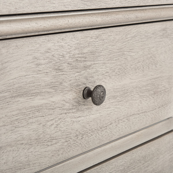 Allisyn 3 Drawer Wood Nightstand Light Grey