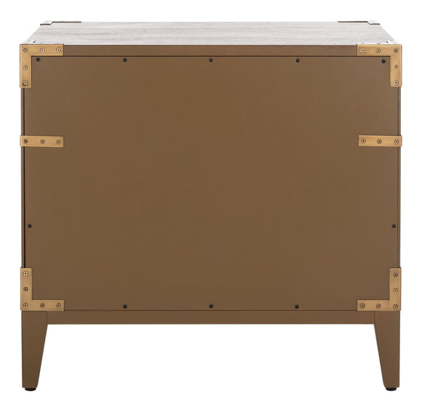 Nisha 1 Drawer Wood Nightstand Brown