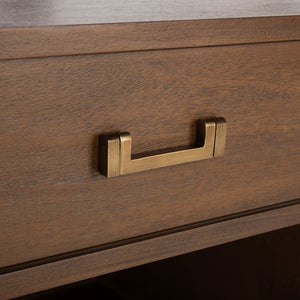 Nisha 1 Drawer Wood Nightstand Brown