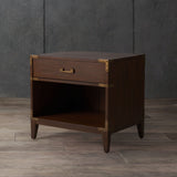 Nisha 1 Drawer Wood Nightstand Brown