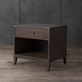 Nisha 1 Drawer Wood Nightstand Light Brown