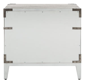 Nisha 1 Drawer Wood Nightstand Light Grey