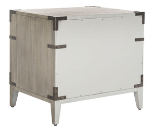 Nisha 1 Drawer Wood Nightstand Light Grey